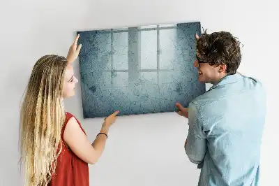 Quadro magnético para escrever estampa de mapa vintage
