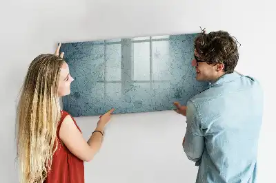 Quadro magnético para escrever estampa de mapa vintage
