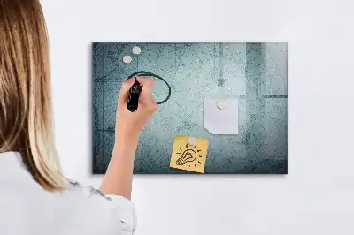 Quadro magnético para escrever estampa de mapa vintage