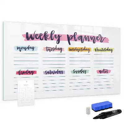 Quadro magnético para desenhar planner manuscrito
