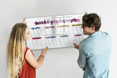 Quadro magnético para desenhar planner manuscrito