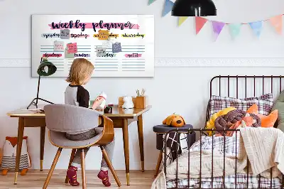 Quadro magnético para desenhar planner manuscrito