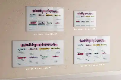 Quadro magnético para desenhar planner manuscrito