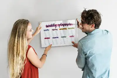 Quadro magnético para desenhar planner manuscrito
