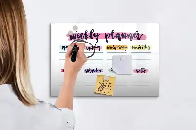 Quadro magnético para desenhar planner manuscrito