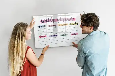 Quadro magnético para desenhar planner manuscrito