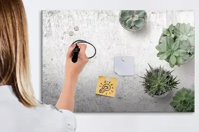 Quadro magnético para escrita com tema decorativo de plantas