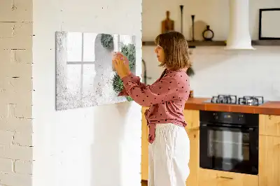 Quadro magnético para escrita com tema decorativo de plantas