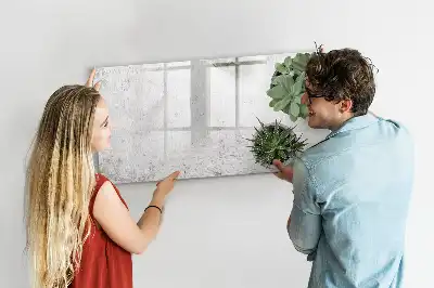 Quadro magnético para escrita com tema decorativo de plantas