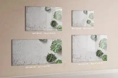 Quadro magnético para escrita com tema decorativo de plantas