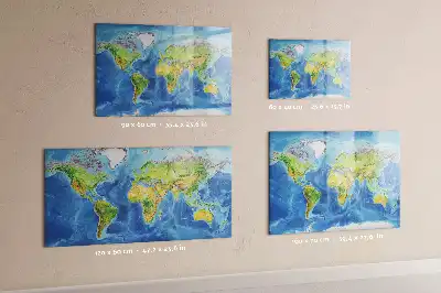Mapa-múndi quadro magnético para escrever