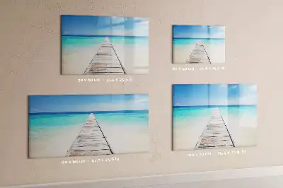 Quadro magnético para desenhar tema ilha tropical
