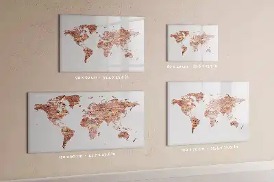 Quadro magnético para desenhar estampa de mapa antigo em tijolos