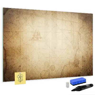 Quadro magnético para desenhar modelo mapa-múndi antigo