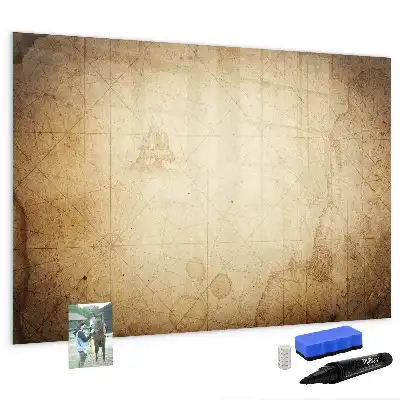 Quadro magnético para desenhar modelo mapa-múndi antigo