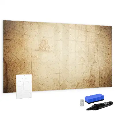 Quadro magnético para desenhar modelo mapa-múndi antigo