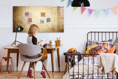 Quadro magnético para desenhar modelo mapa-múndi antigo