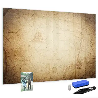 Quadro magnético para desenhar modelo mapa-múndi antigo