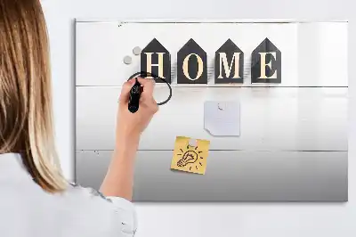 Quadro magnético para escrita modelo Texto Lar