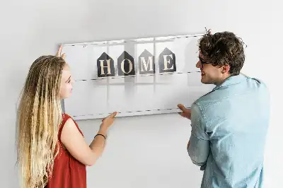Quadro magnético para escrita modelo Texto Lar