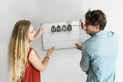 Quadro magnético para escrita modelo Texto Lar