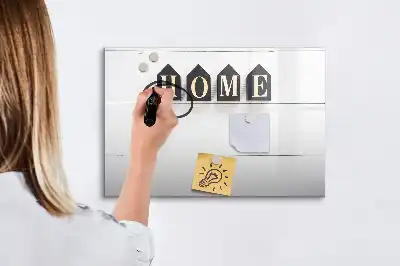 Quadro magnético para escrita modelo Texto Lar