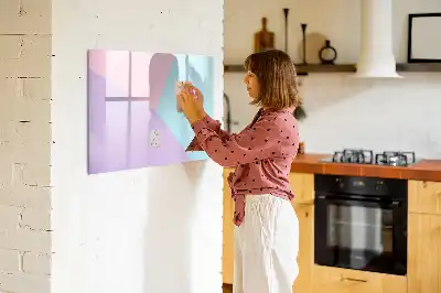 Quadro magnético para desenhar estampa em padrão pastel