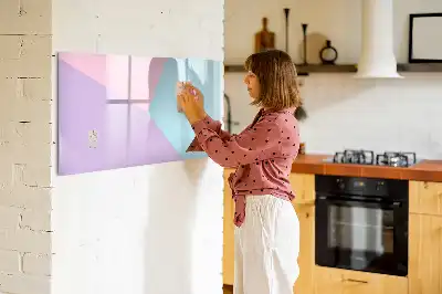 Quadro magnético para desenhar estampa em padrão pastel