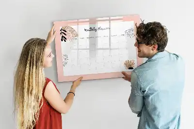Quadro magnético para desenhar com estampa de flores