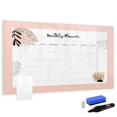 Quadro magnético para desenhar com estampa de flores