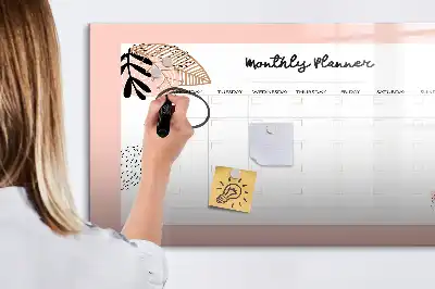 Quadro magnético para desenhar com estampa de flores