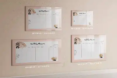 Quadro magnético para desenhar com estampa de flores
