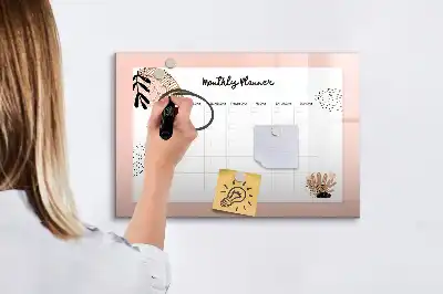 Quadro magnético para desenhar com estampa de flores