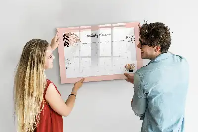 Quadro magnético para desenhar com estampa de flores