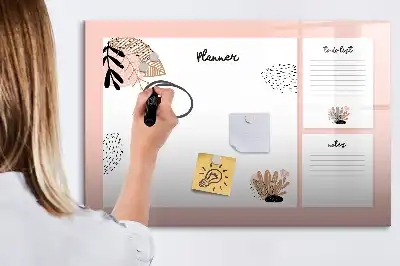 Quadro magnético para escrever notas de planner