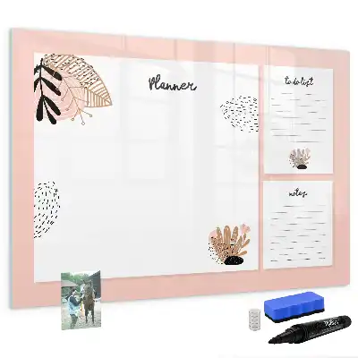 Quadro magnético para escrever notas de planner