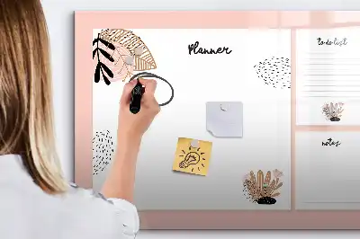 Quadro magnético para escrever notas de planner