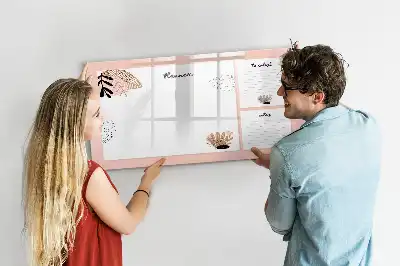 Quadro magnético para escrever notas de planner