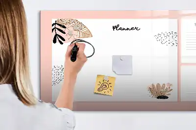 Quadro magnético para escrever notas de planner