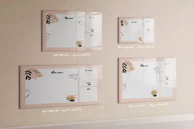 Quadro magnético para escrever notas de planner
