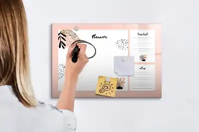 Quadro magnético para escrever notas de planner