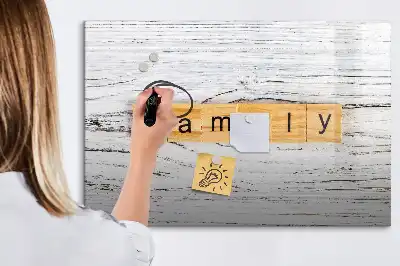 Quadro magnético para desenhar tema família