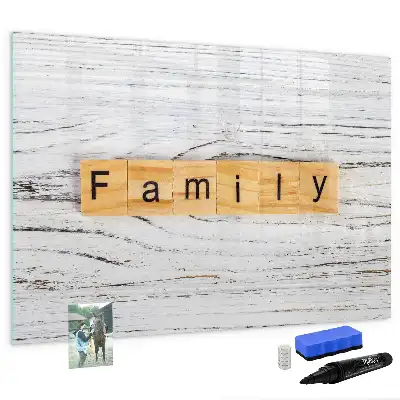 Quadro magnético para desenhar tema família