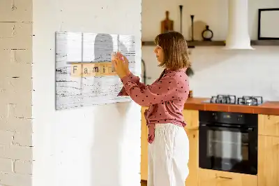 Quadro magnético para desenhar tema família