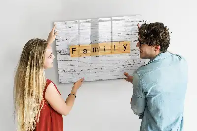 Quadro magnético para desenhar tema família