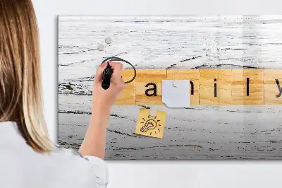 Quadro magnético para desenhar tema família
