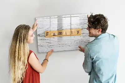 Quadro magnético para desenhar tema família