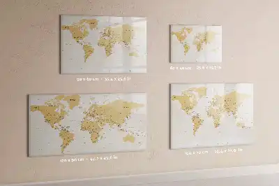Mapa-múndi político quadro magnético para escrever