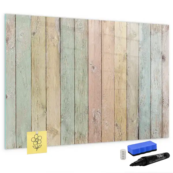 Quadro magnético para desenhar com tábuas coloridas