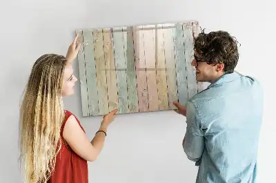 Quadro magnético para desenhar com tábuas coloridas